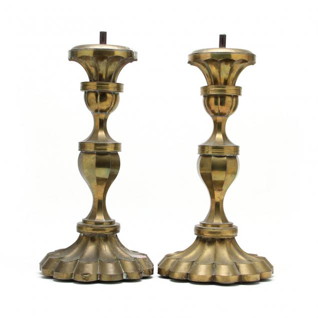 pair-of-large-brass-pricket-sticks