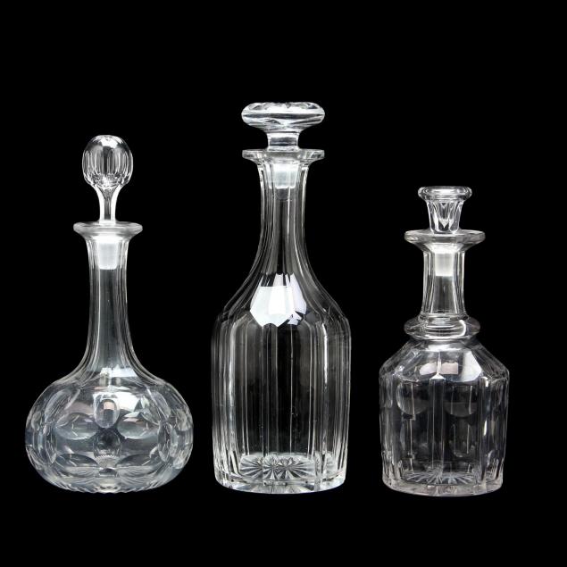 three-19th-century-cut-glass-decanters