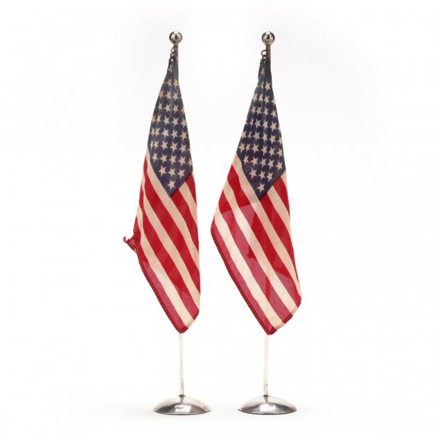 pair-of-miniature-american-flags-on-sterling-silver-poles-by-leonore-doskow-pa-ny-1911-2008