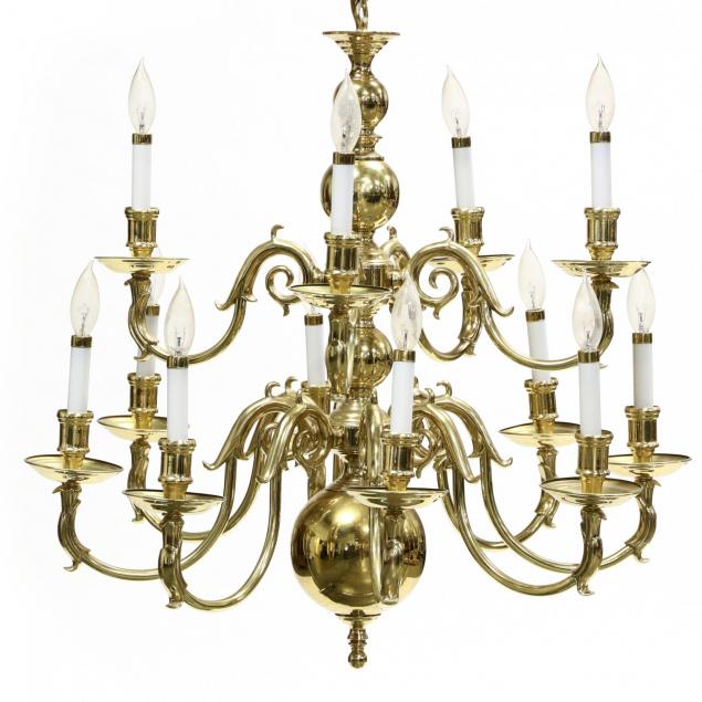 colonial-style-brass-chandelier
