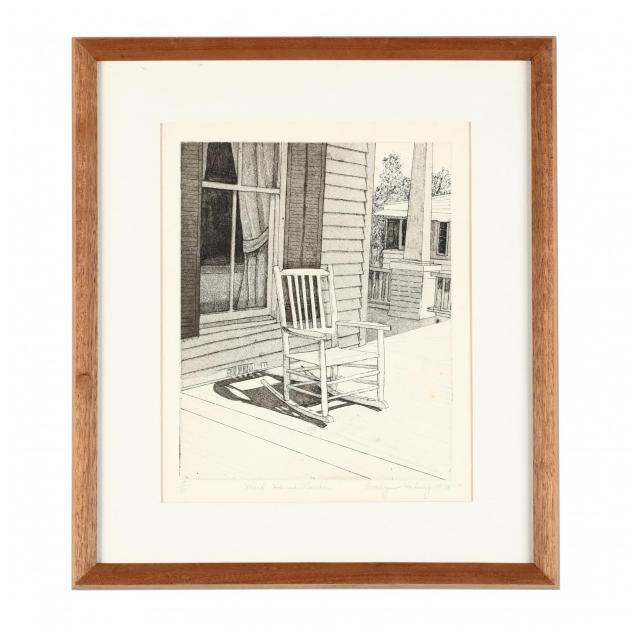 artist-signed-etching-of-rocking-chair