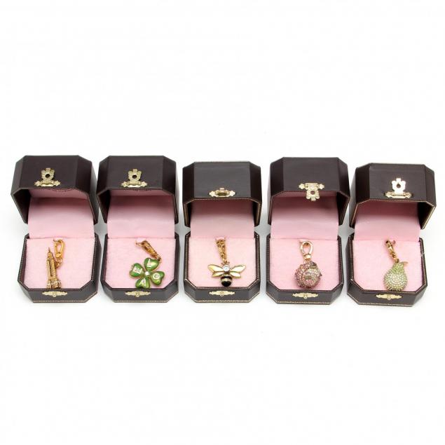 group-of-five-juicy-couture-charms-nib