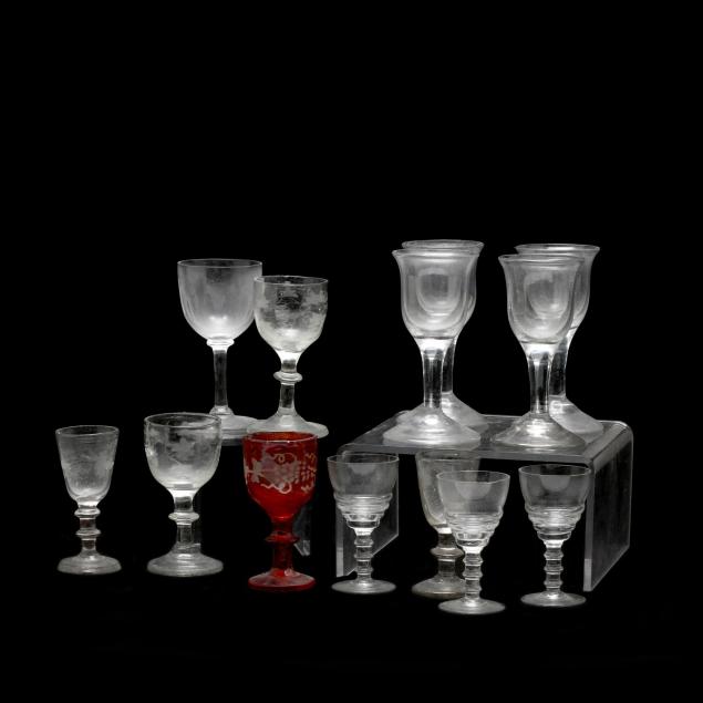 group-of-antique-glass-cordials