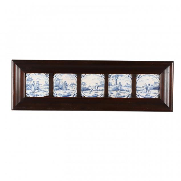 framed-group-of-antique-delft-tiles