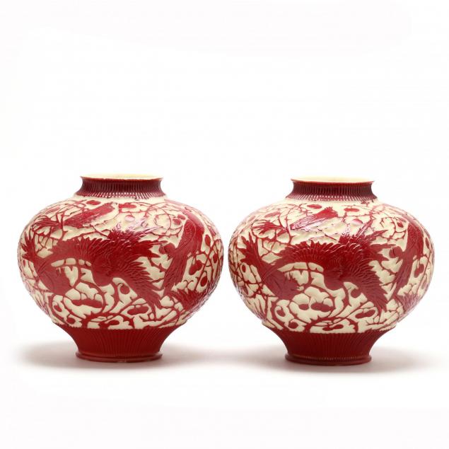pair-of-vintage-phoenix-glass-vases