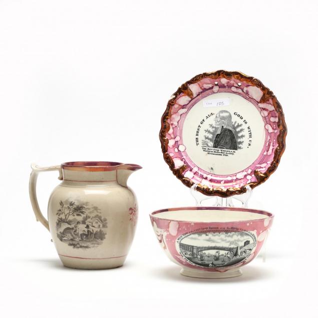 three-pieces-of-english-pink-lustreware
