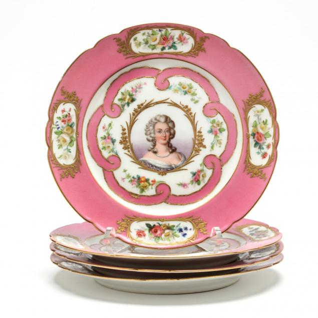 set-of-four-sevres-royalty-portrait-plates