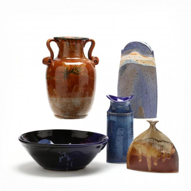 five-pieces-of-contemporary-art-pottery