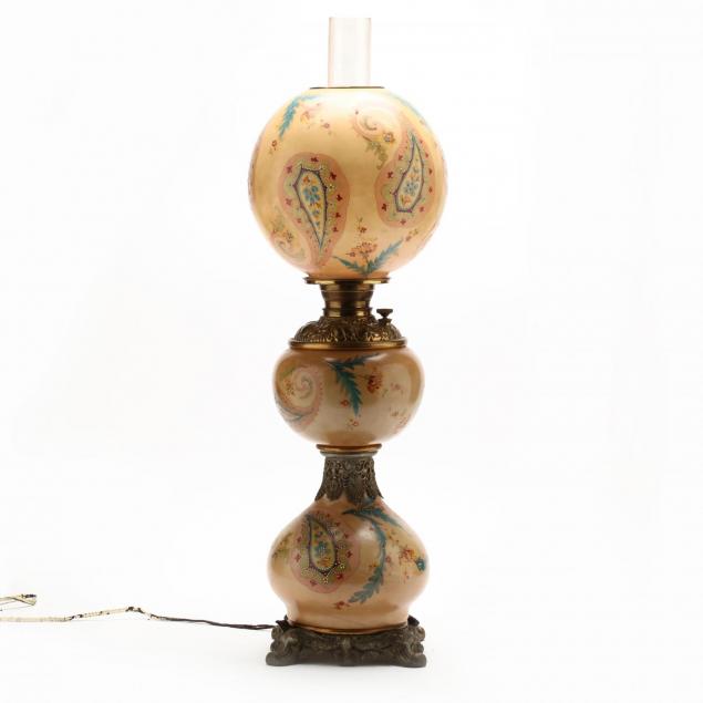 unusual-antique-paisley-glass-oil-lamp