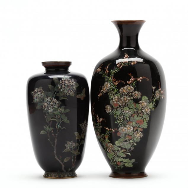 two-japanese-meiji-period-cloisonne-vases