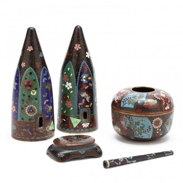 group-of-asian-cloisonne