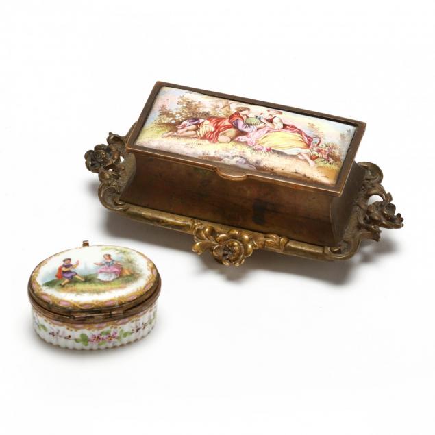 two-antique-continental-porcelain-boxes