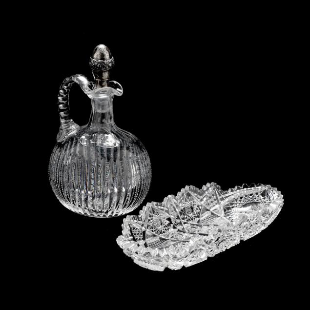 american-brilliant-period-cut-glass-decanter-and-celery-dish