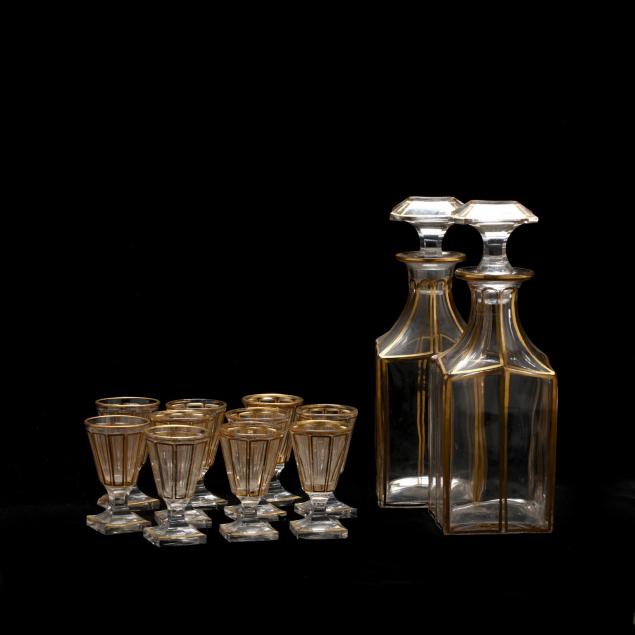 gilt-glass-cordial-set