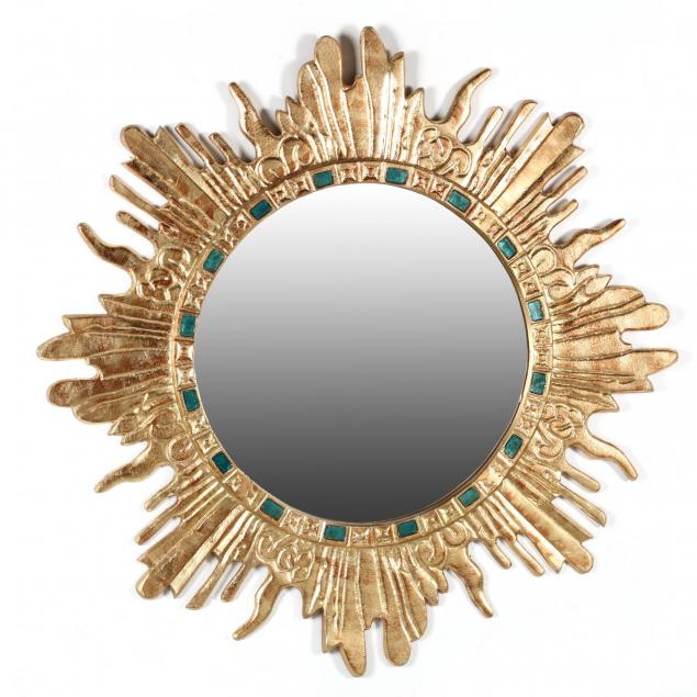contemporary-gilt-metal-sunburst-wall-mirror