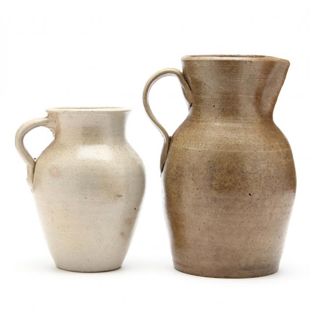 two-nc-pottery-pitchers-piedmont-nc