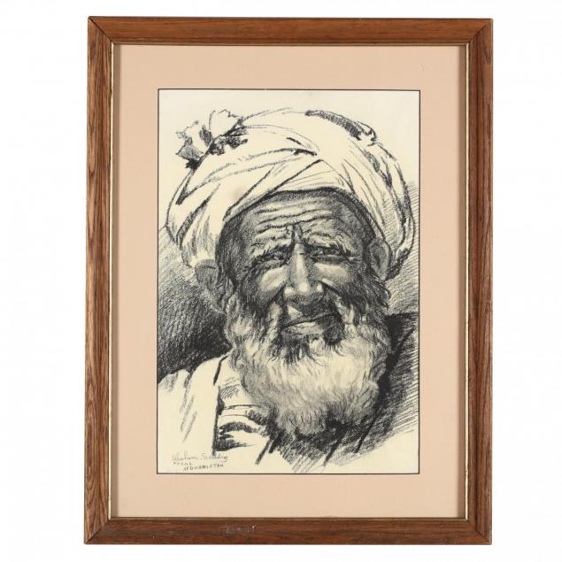ghulam-seddiq-afghani-20th-century-portrait-of-a-man