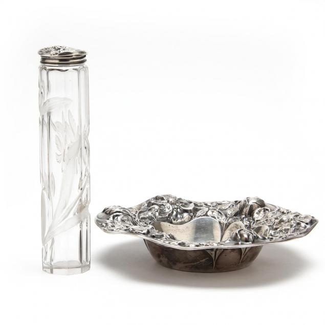 two-sterling-silver-art-nouveau-items