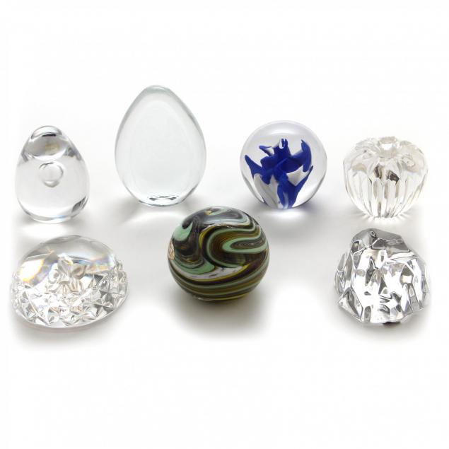seven-fine-crystal-paperweights