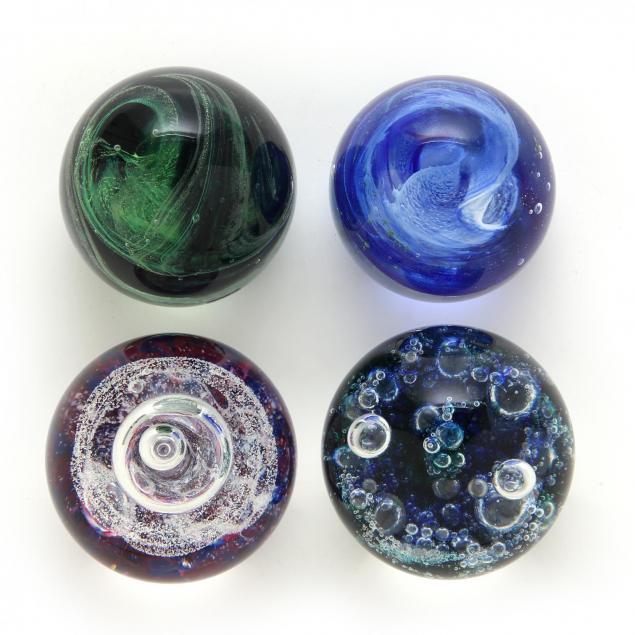 four-art-glass-paperweights