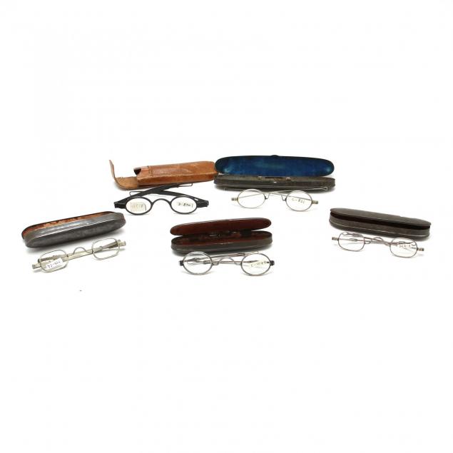five-pair-of-antique-eyeglasses-with-cases