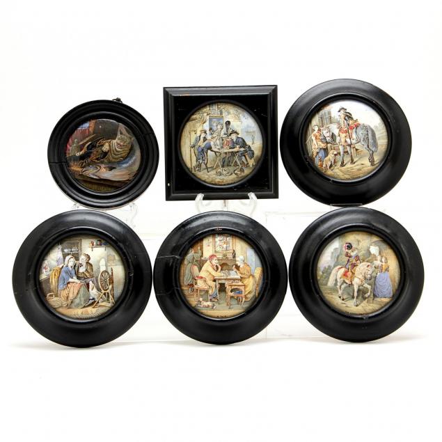 six-antique-prattware-lids