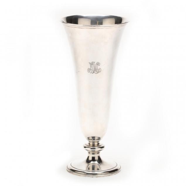 large-tiffany-co-sterling-silver-trumpet-vase