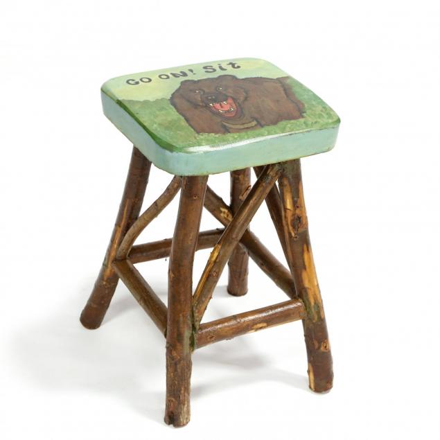 western-north-carolina-folk-art-stool