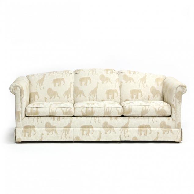 contemporary-safari-motif-sleeper-sofa