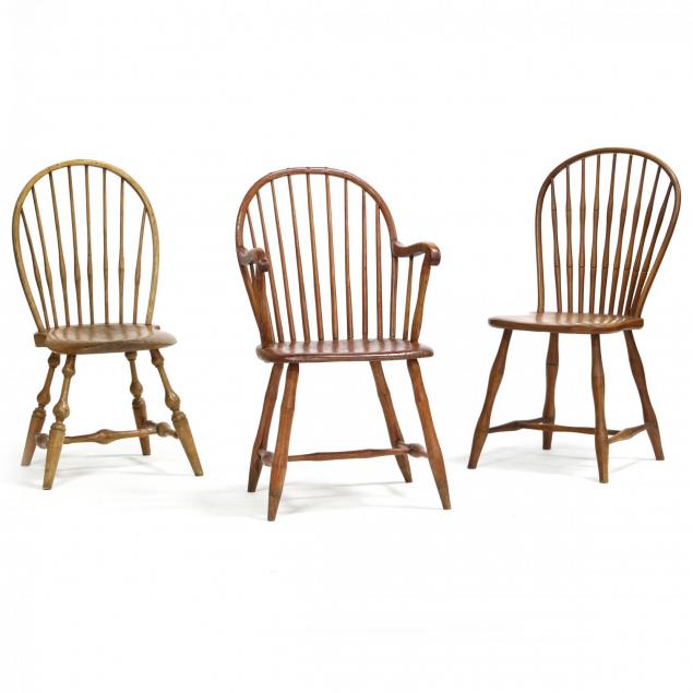 three-antique-windsor-chairs