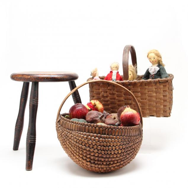antique-baskets-and-milking-stool