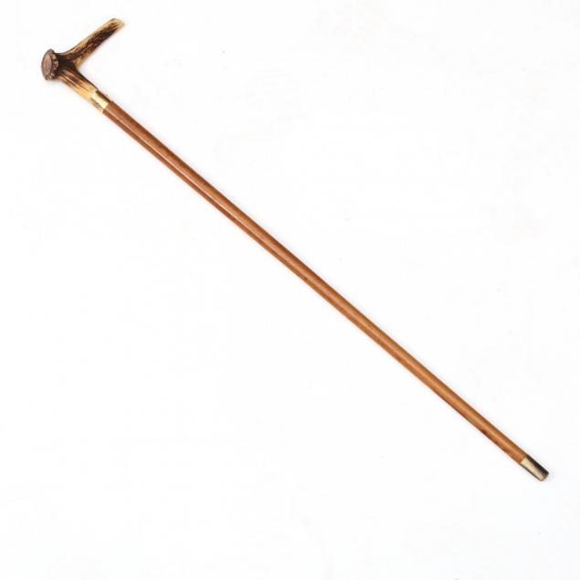 vintage-antler-handle-walking-stick