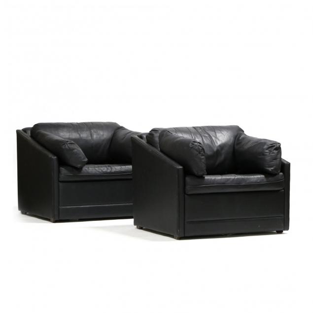 pair-of-castro-convertibles-leather-chairs