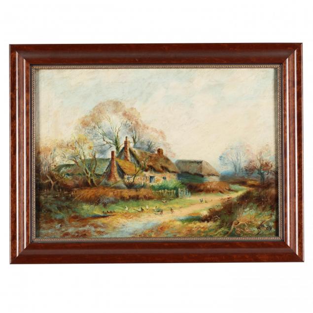 antique-english-cottage-painting
