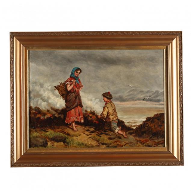 antique-genre-painting-signed-t-keeble