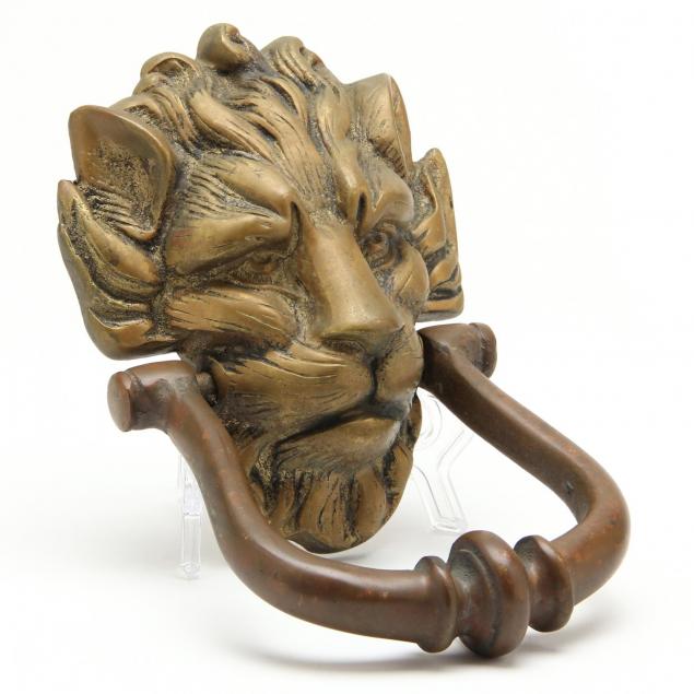 vintage-lion-mask-brass-door-knocker