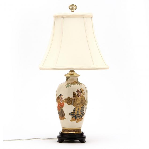 vintage-japanese-satsuma-table-lamp