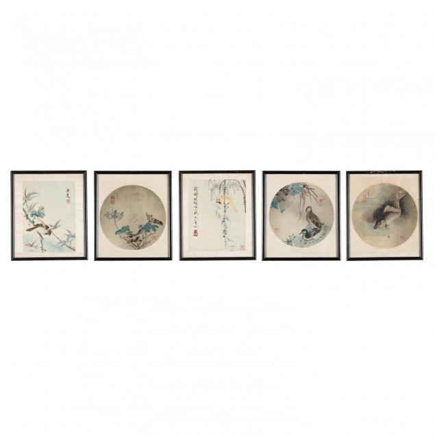 five-chinese-paintings-on-silk