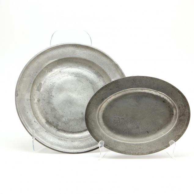two-antique-pewter-platters