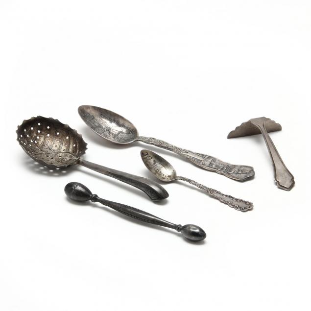 five-antique-sterling-silver-silverplate-novelties