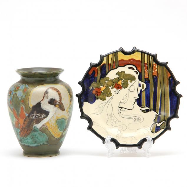 two-art-nouveau-pottery-pieces