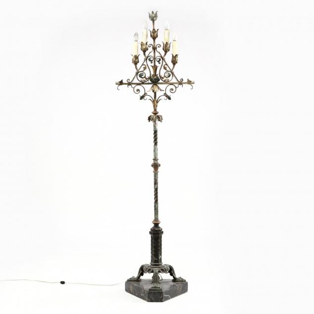 vintage-spanish-iron-and-marble-torchiere-lamp
