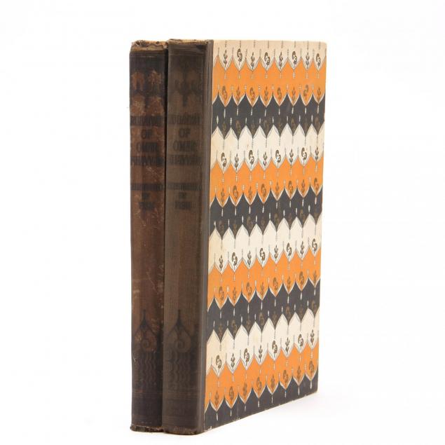 two-copies-of-1920s-i-rubaiyat-of-omar-khayyam-i