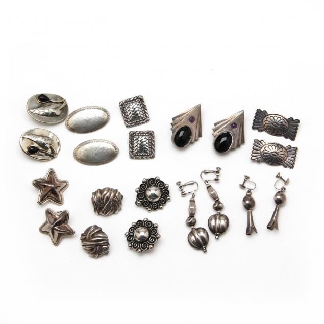ten-pairs-silver-earrings