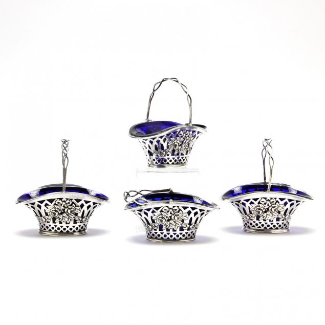 set-of-four-antique-english-silver-miniature-baskets-with-cobalt-glass-liners