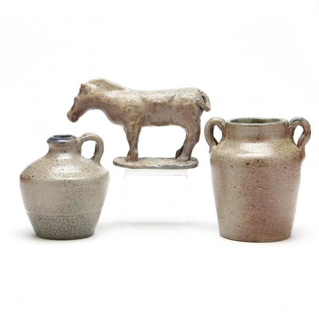 three-charles-moore-salt-glazed-pottery-items