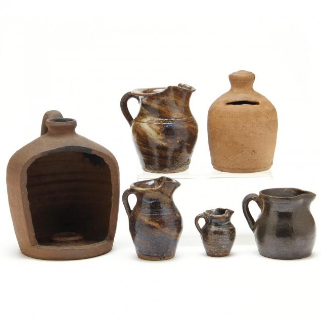 a-group-of-western-nc-pottery-pottery