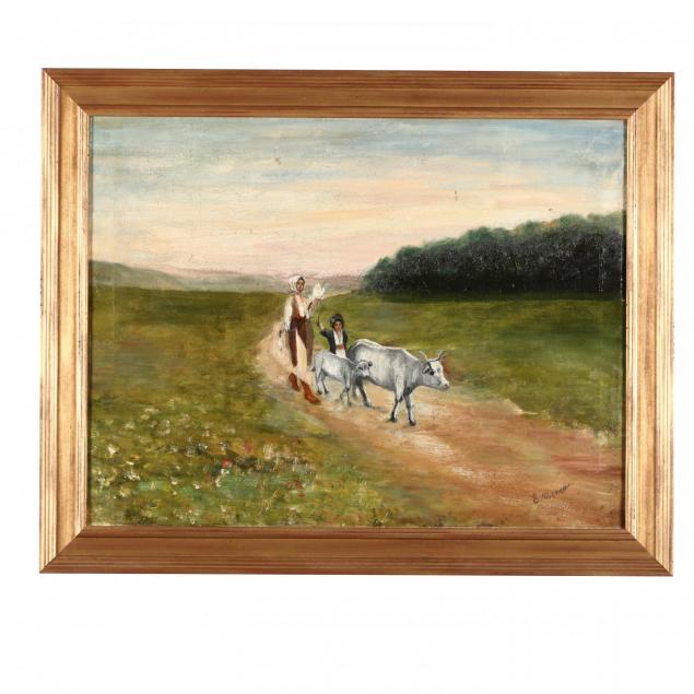 e-voinea-circa-1900-figures-and-oxen