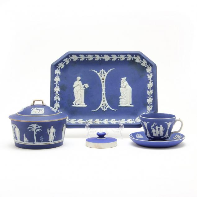 group-of-antique-wedgwood-jasperware