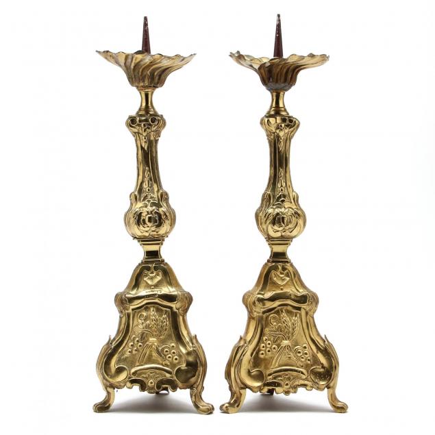 pair-of-19th-century-french-brass-pricket-sticks